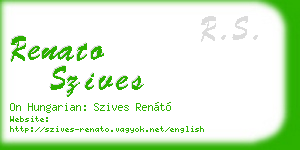 renato szives business card
